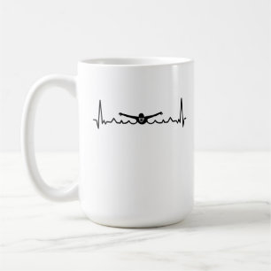 Schwimmen Herzschlag Geschenk für das Baden Kaffeetasse