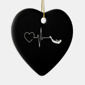 Schwimmen Herzschlag Geschenk für das Baden Keramik Ornament (Rechts)