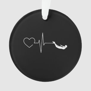 Schwimmen Herzschlag Geschenk für das Baden Ornament