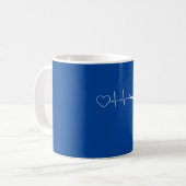 Schwimmen - Herzschlag Kaffeetasse (Vorderseite Links)