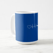 Schwimmen - Herzschlag Kaffeetasse (Vorderseite Links)