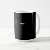 Schwimmen - Herzschlag Kaffeetasse (VorderseiteRechts)