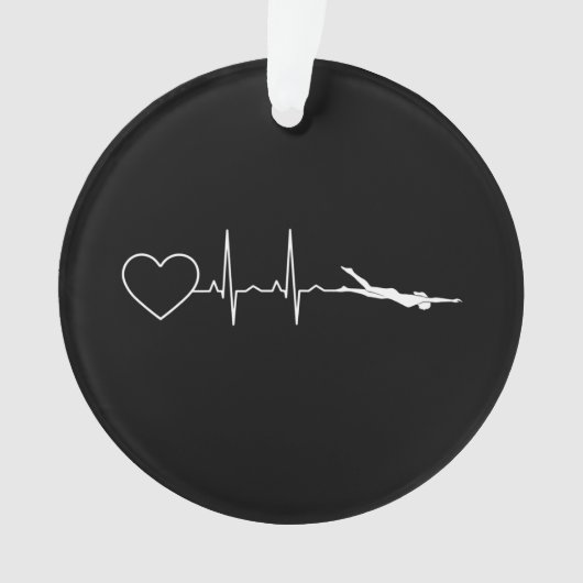 Schwimmen - Herzschlag Ornament (Vorderseite)