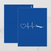 Schwimmen - Herzschlag Postkarte (Vorne/Hinten)