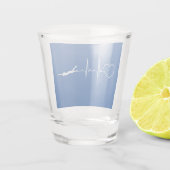 Schwimmen - Herzschlag Schnapsglas (Rückseite)
