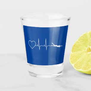 Schwimmen - Herzschlag Schnapsglas