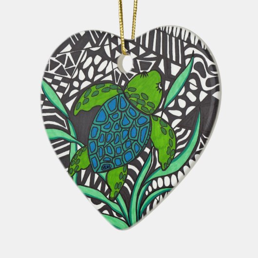 Schwimmen Honu Meeresschildkröte Seetang Ornament (Links)