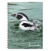 Schwimmen Humboldt Pinguin Spiral Notebook Notizblock (Vorderseite)