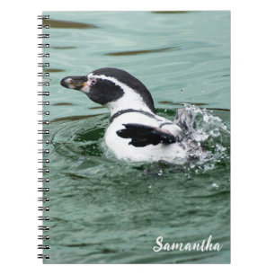 Schwimmen Humboldt Pinguin Spiral Notebook Notizblock