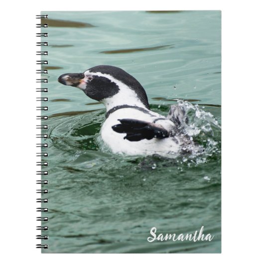 Schwimmen Humboldt Pinguin Spiral Notebook Notizblock (Vorderseite)