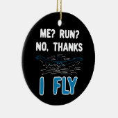 Schwimmen - Ich fliege Keramik Ornament (Rechts)
