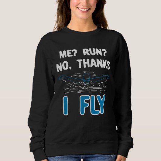 Schwimmen - Ich fliege Sweatshirt (Vorderseite)