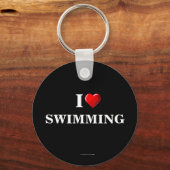 Schwimmen: Ich Liebe Schlüsselanhänger schwimmen (Vorderseite)