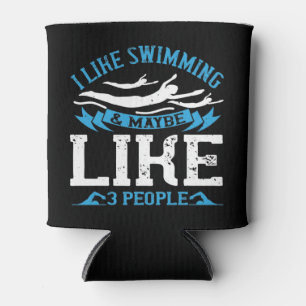 Schwimmen - Ich mag Schwimmen und 3 Personen Dosenkühler