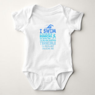 Schwimmen - ich schwimme baby strampler