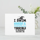 Schwimmen - ich schwimme einladung (Stehend Vorderseite)