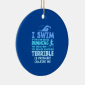 Schwimmen - ich schwimme keramik ornament (Rechts)