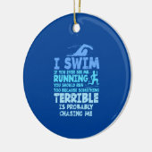 Schwimmen - ich schwimme keramik ornament (Links)