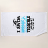 Schwimmen - ich schwimme strandtuch (Vorderseite)