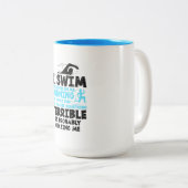 Schwimmen - ich schwimme zweifarbige tasse (VorderseiteRechts)