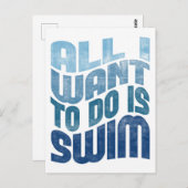 Schwimmen - ich Wollte nur zu schwimmen Postkarte (Vorne/Hinten)