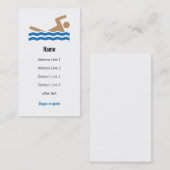 Schwimmen-Ikonen-Visitenkarte Visitenkarte (Vorne/Hinten)