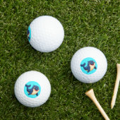 Schwimmen im Cartoon Golfball (Insitu Gras)