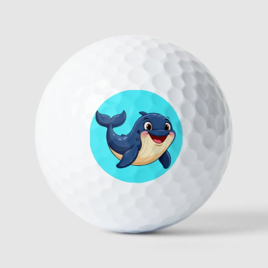 Schwimmen im Cartoon Golfball (Vorderseite)