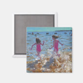 Schwimmen im Meer Clacton. 2014 Magnet (Vorderseite/Rückseite)
