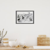 Schwimmen im Meer Poster (Küche)