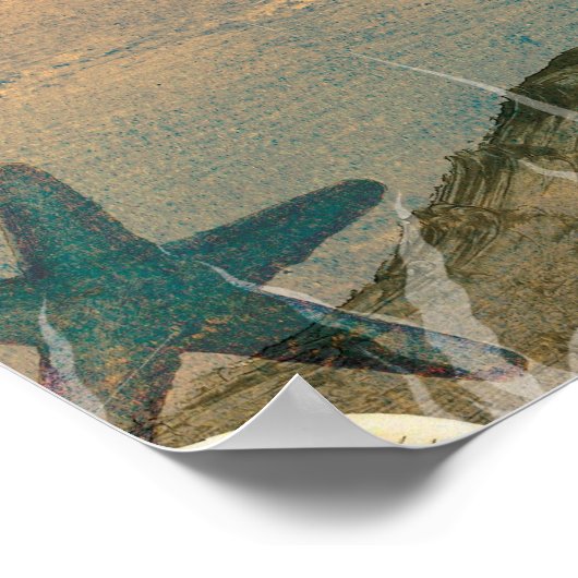 Schwimmen im Meer Poster (Ecke)