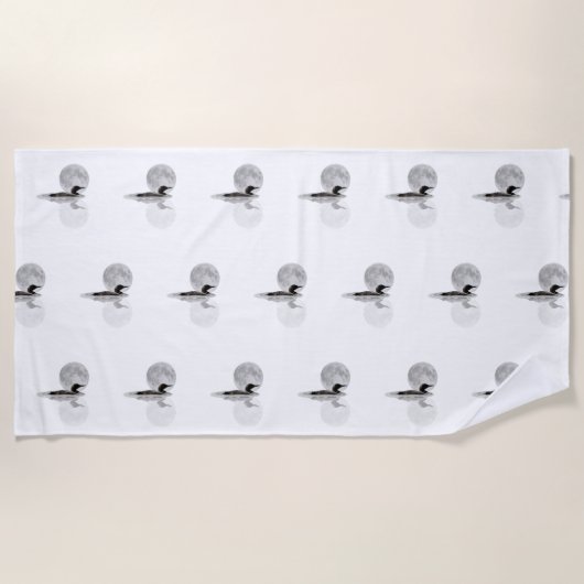 Schwimmen im Mondlicht-Badetuch Strandtuch (Vorderseite)