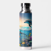 Schwimmen im Ozean Trinkflasche (Links)