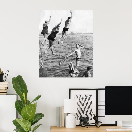 Schwimmen im Pier Poster Print - 1780264 (Heimbüro)