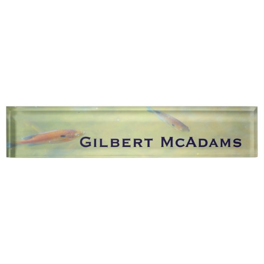 Schwimmen in der Sonne Namensplakette (Vorderseite)