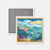 Schwimmen in tropischen Meeren Magnet (Vorderseite/Rückseite)