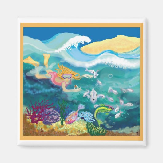 Schwimmen in tropischen Meeren Magnet (Vorne)