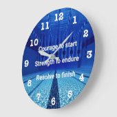 Schwimmen Inspirationsangebot "Eigener Text hinzuf Große Wanduhr (Winkel)