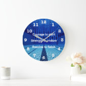 Schwimmen Inspirationsangebot "Eigener Text hinzuf Große Wanduhr (Zuhause)
