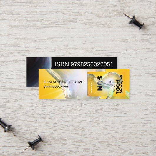 Schwimmen ISBN Telefonnummerkarte (Vorderseite/Rückseite Beispiel)