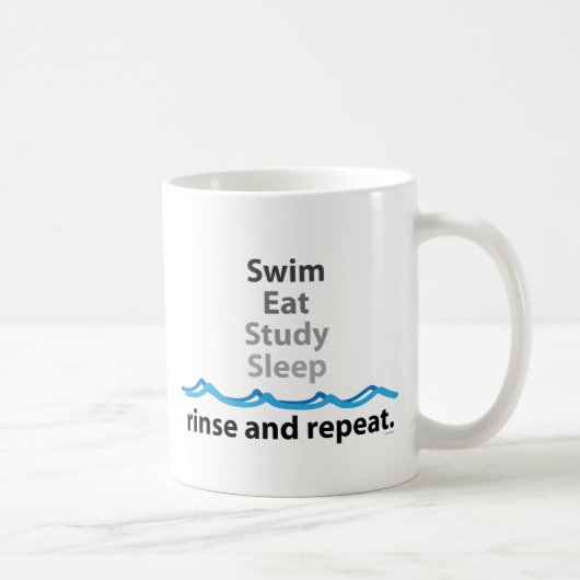 Schwimmen, isst, studiert, schläft… Spülen und Kaffeetasse (Rechts)