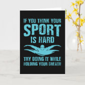 Schwimmen ist der schwierigste Sport - Schwimmer P Karte (Gelbe Blume)