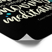 Schwimmen ist einfach bewegende Meditation Poster (Ecke)