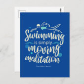 Schwimmen ist einfach bewegende Meditation Postkarte (Vorne/Hinten)