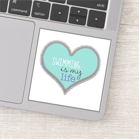Schwimmen ist mein Leben Aufkleber (Detail)