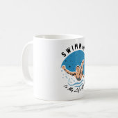 Schwimmen ist mein Lebensziel Kaffeetasse (Vorderseite Links)