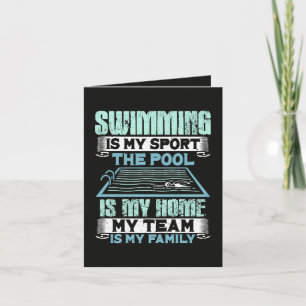 Schwimmen ist mein Sport Das Becken ist mein Zuhau Feiertagskarte
