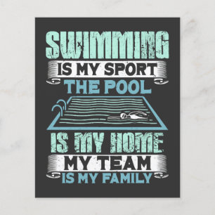Schwimmen ist mein Sport Das Becken ist mein Zuhau Flyer