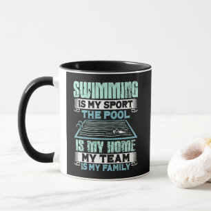 Schwimmen ist mein Sport Das Becken ist mein Zuhau Tasse
