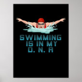 Schwimmen ist meine DNA, wenn ich über dem Funny S Poster (Vorne)